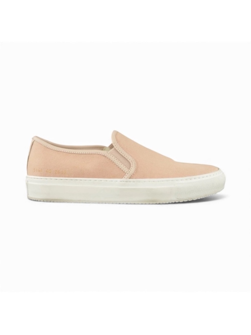Common Projects Slip-On Canvas Sneakers in Blush Pink size 9